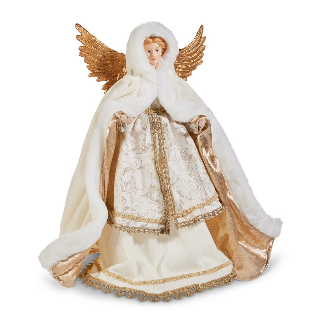 16" White and Gold Angel Tree Topper