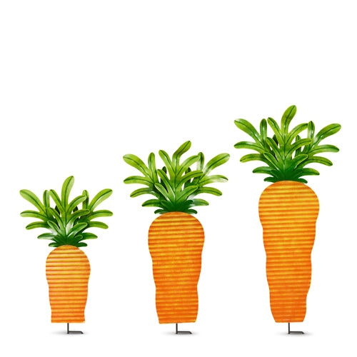 27.5" Carrot Garden Stakes