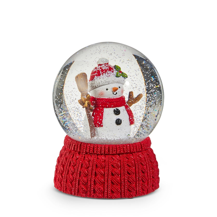 6.5" Snowman with Broom Water Globe
