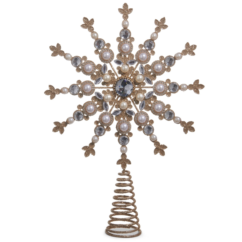 13.5" Jeweled and Pearl Star Topper