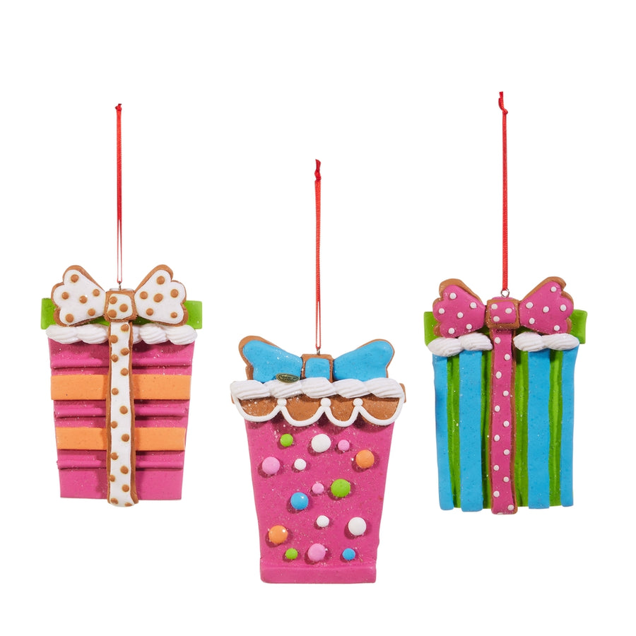 4.5" Vivid Jolly Gingerbread Gifts Ornament