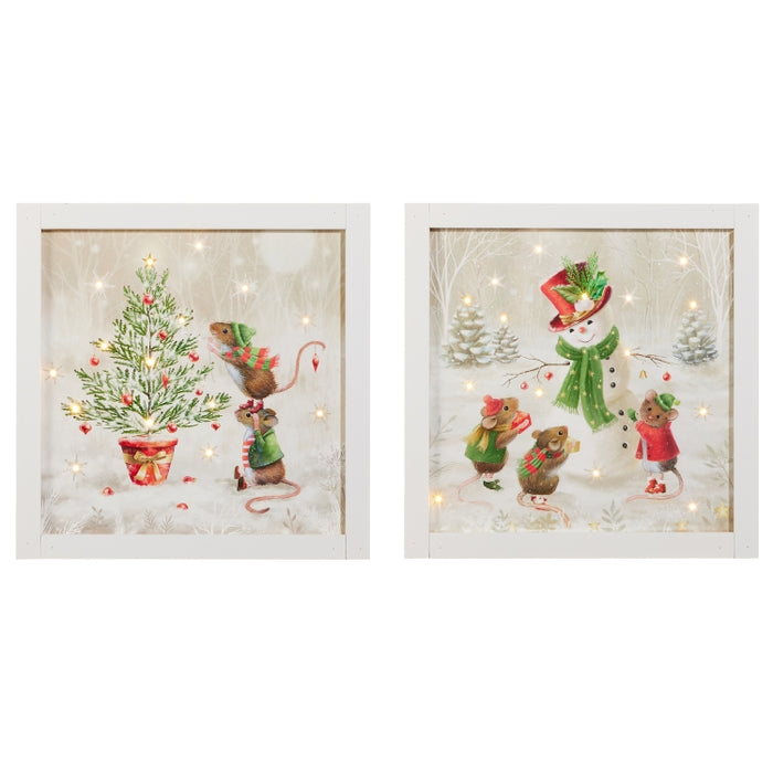 14" A Very Mouse Christmas Lit Print