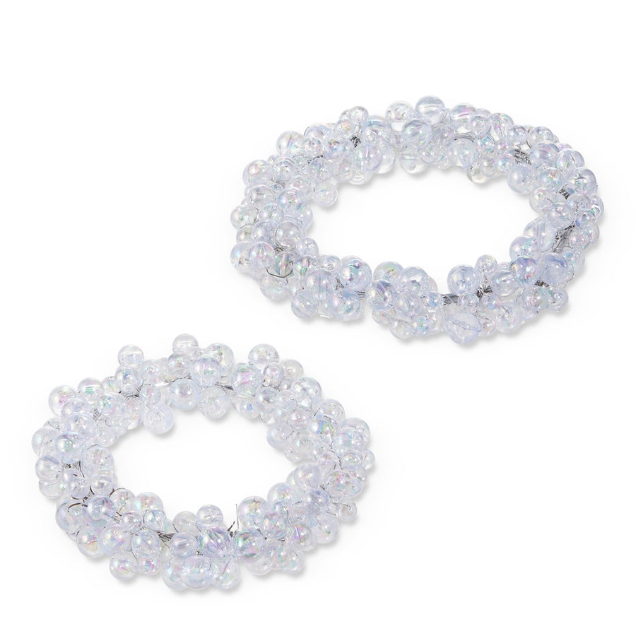5.5" Iridescent Bead Candle Ring
