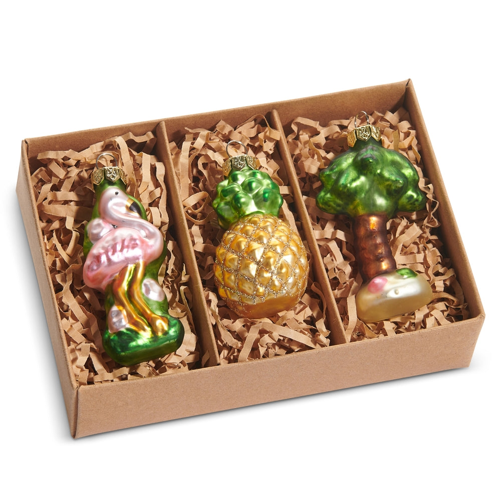 3" Box of Tropical Ornaments