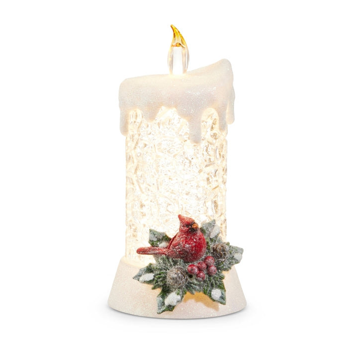 8.5" Water Candle with Cardinal