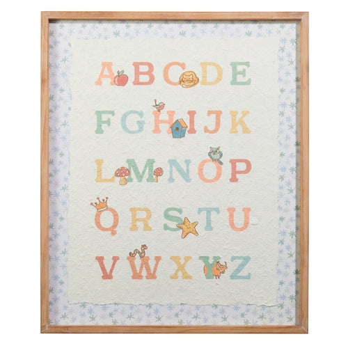 28" Kinder Alphabet Framed Wall Art