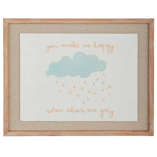 20" Starry Storm Cloud Framed Wall Art