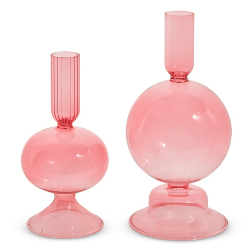 7.25" Pink Candle Sticks