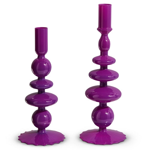 10.25" Purple Candle Sticks