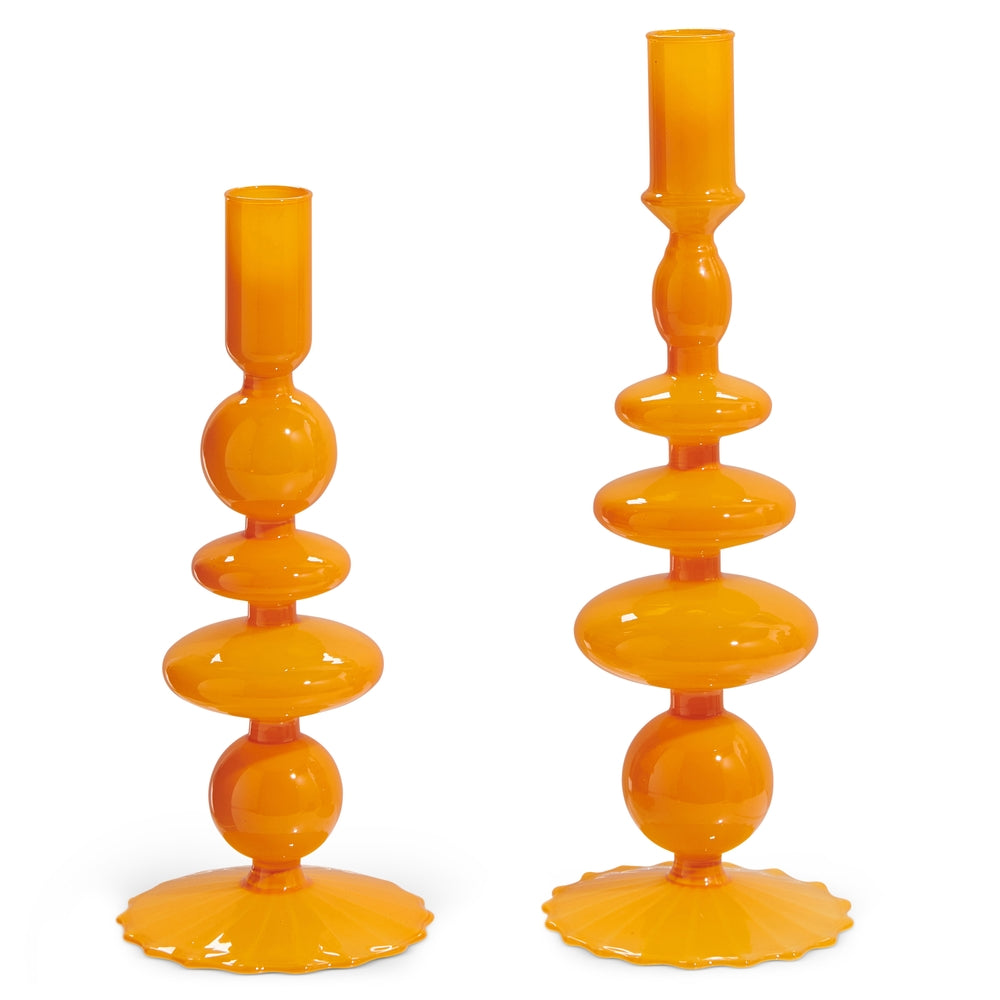 10.25" Orange Candlesticks