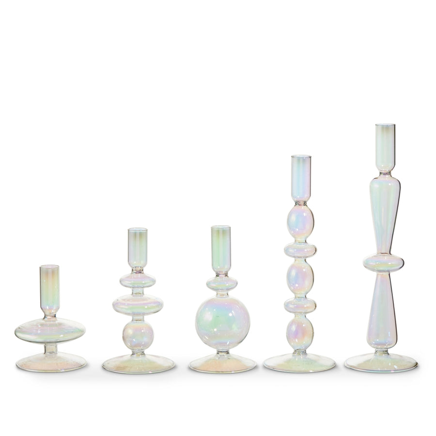 5" Iridescent Candle Holders