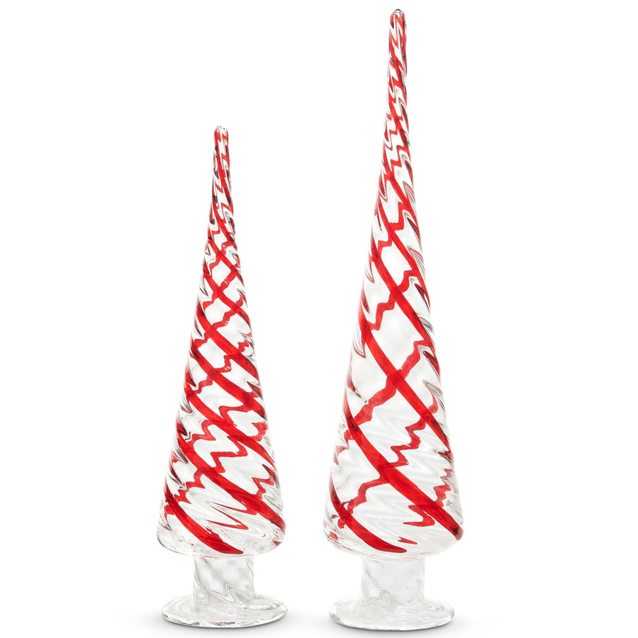 16" Red Swirl Trees