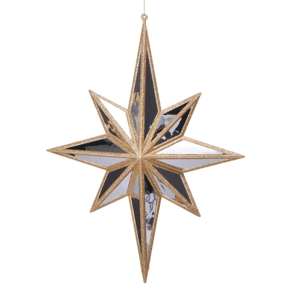 17" Mirrored North Star Ornament