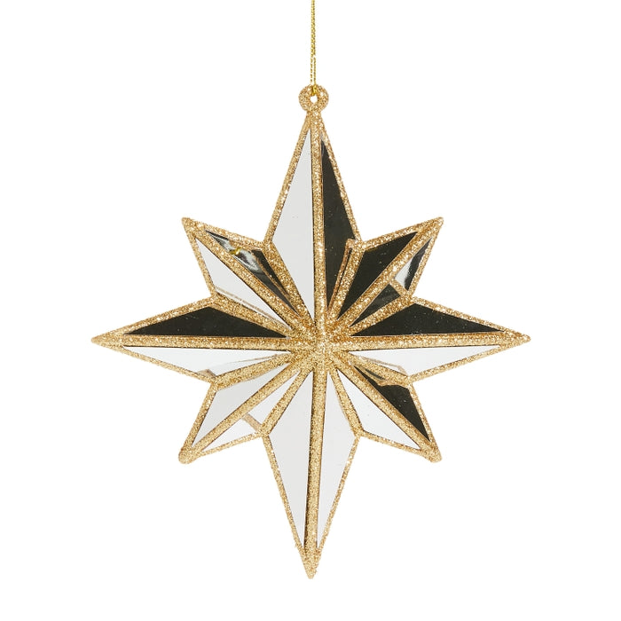 5.75" Mirrored North Star Ornament