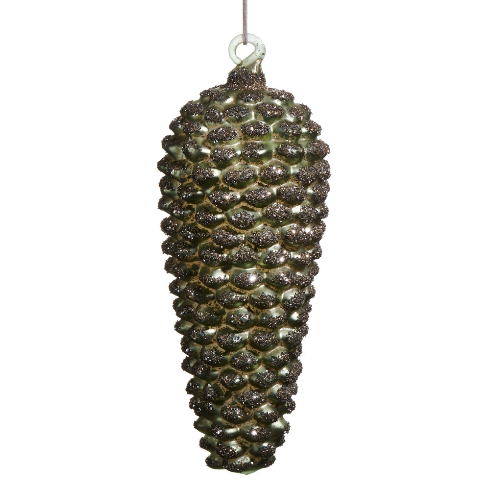 10" Glittered Pinecone Ornament