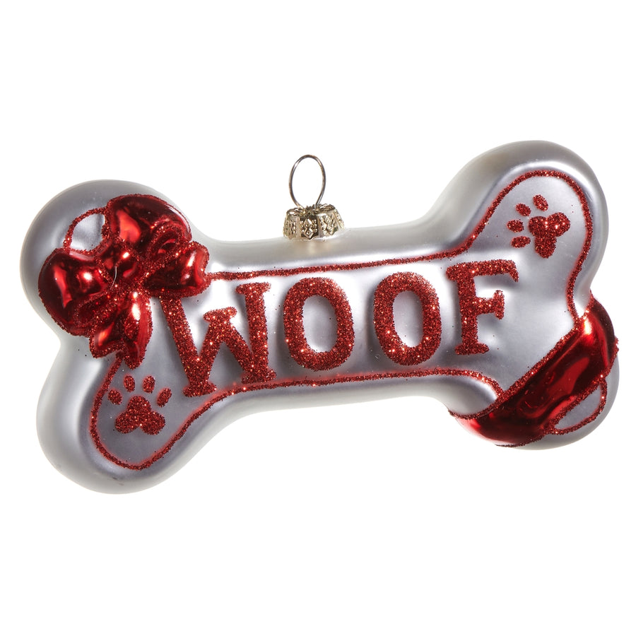 5" Woof Dog Bone Ornament