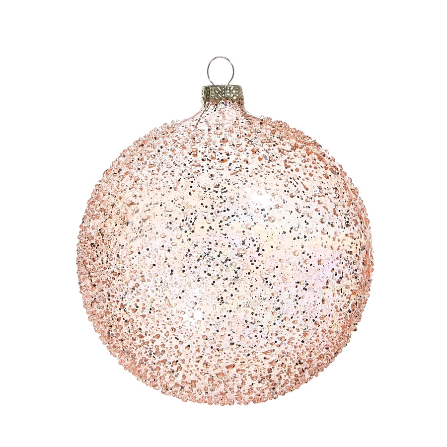 5" Coral Textured Ball Ornament