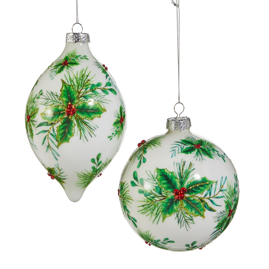 5" Holly Ornament