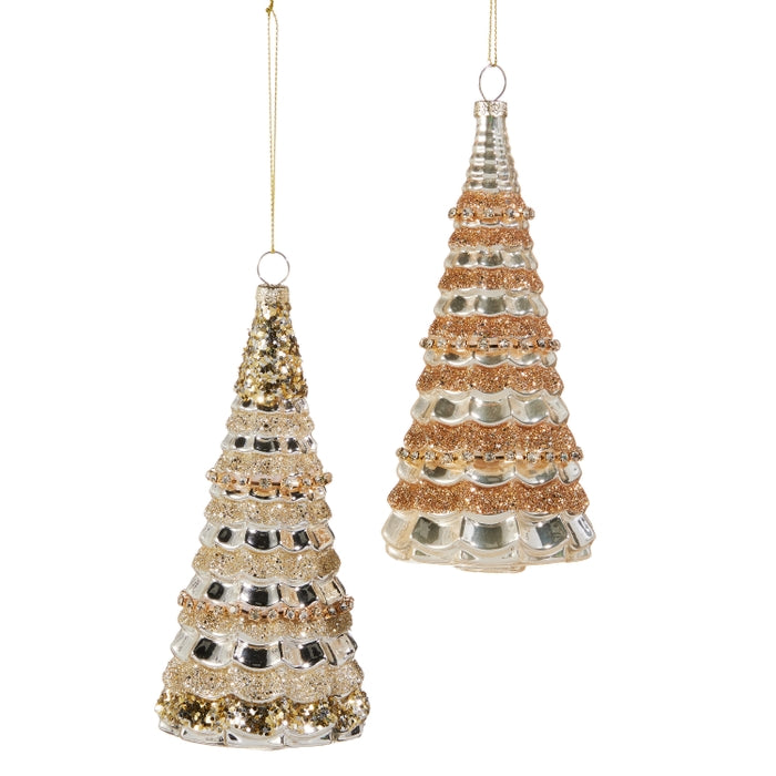 6" Gold Tree Ornament