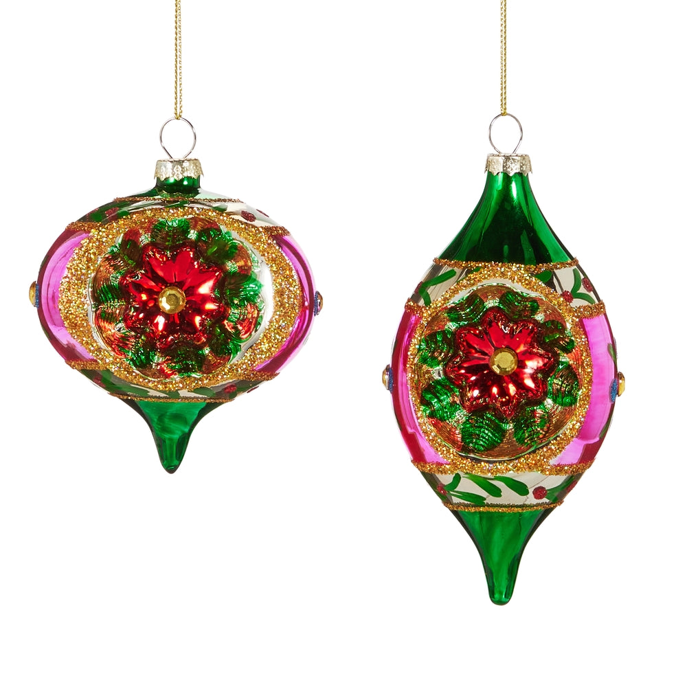 5.75" Purple and Green Witch Eye Ornament