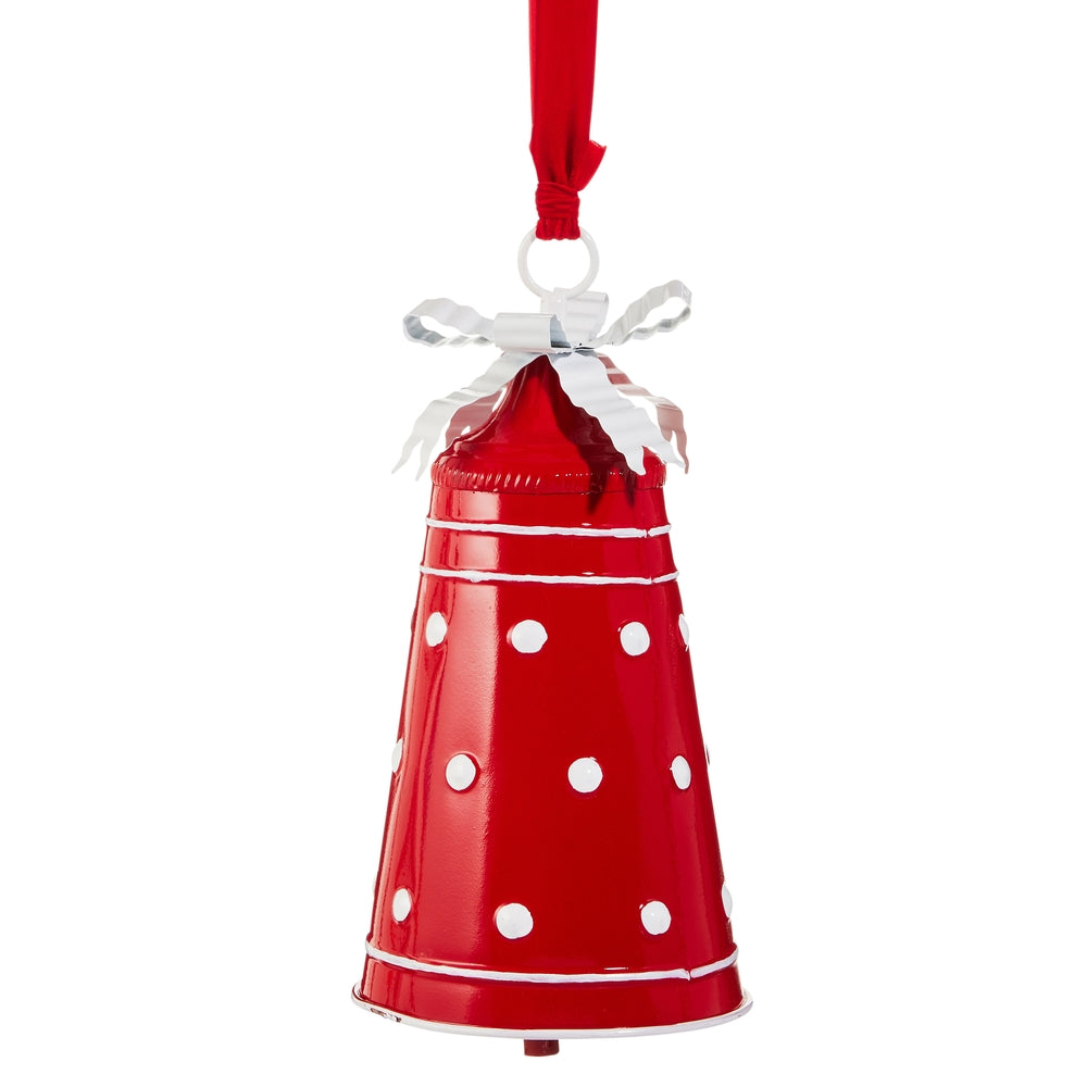 11.25" Red with White Polka Dot Bell