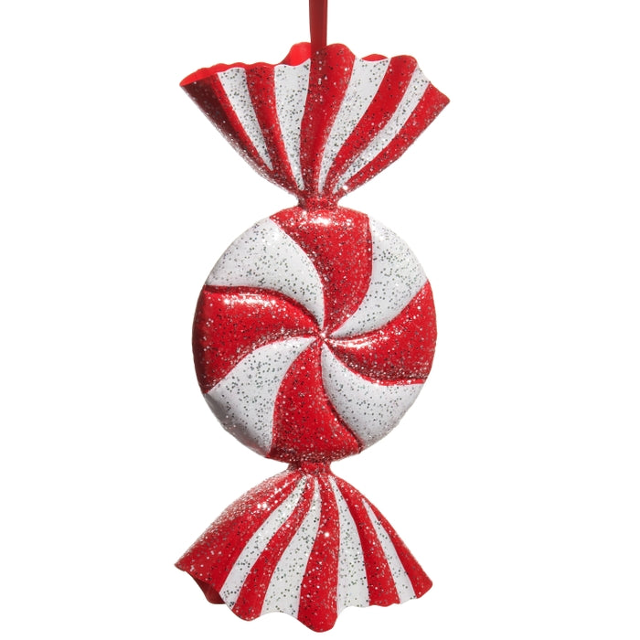 16.25" Red and White Candy Ornament