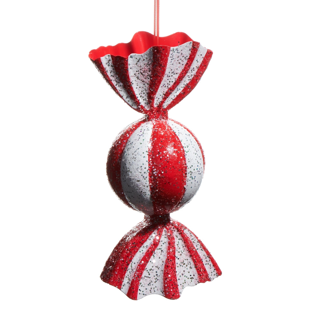 10.25" Red and White Candy Ornament