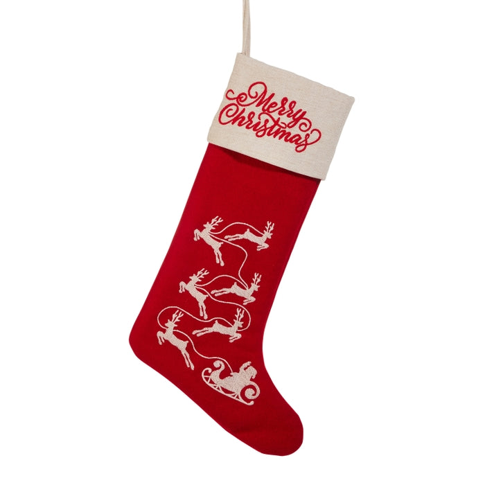 20" Santa Sleigh Stocking