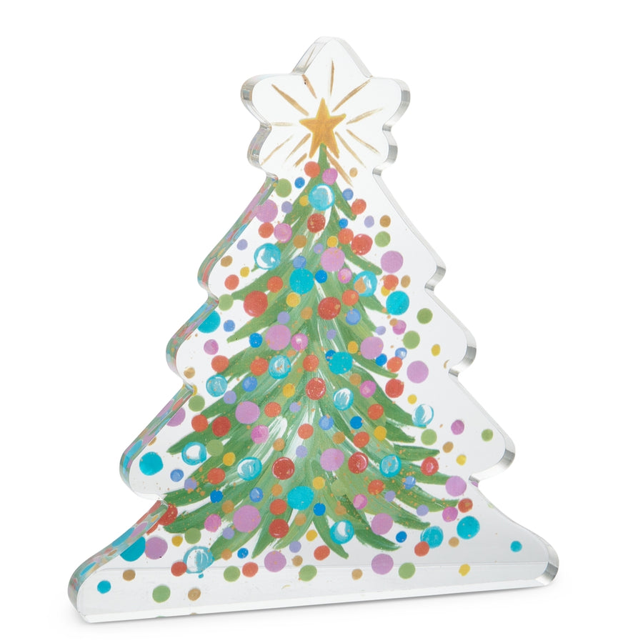 10" Confetti Tree Acrylic Cut Out Block