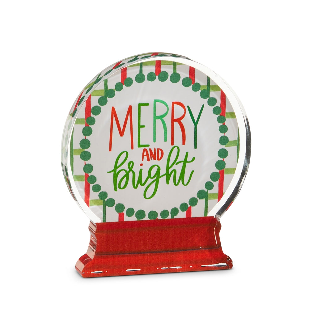 6" Pattern Christmas Acrylic Snow Globe Cut Out