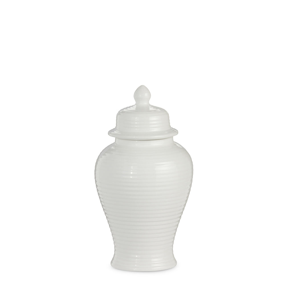 10.5" White Ginger Jar