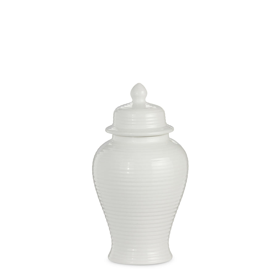 10.5" White Ginger Jar