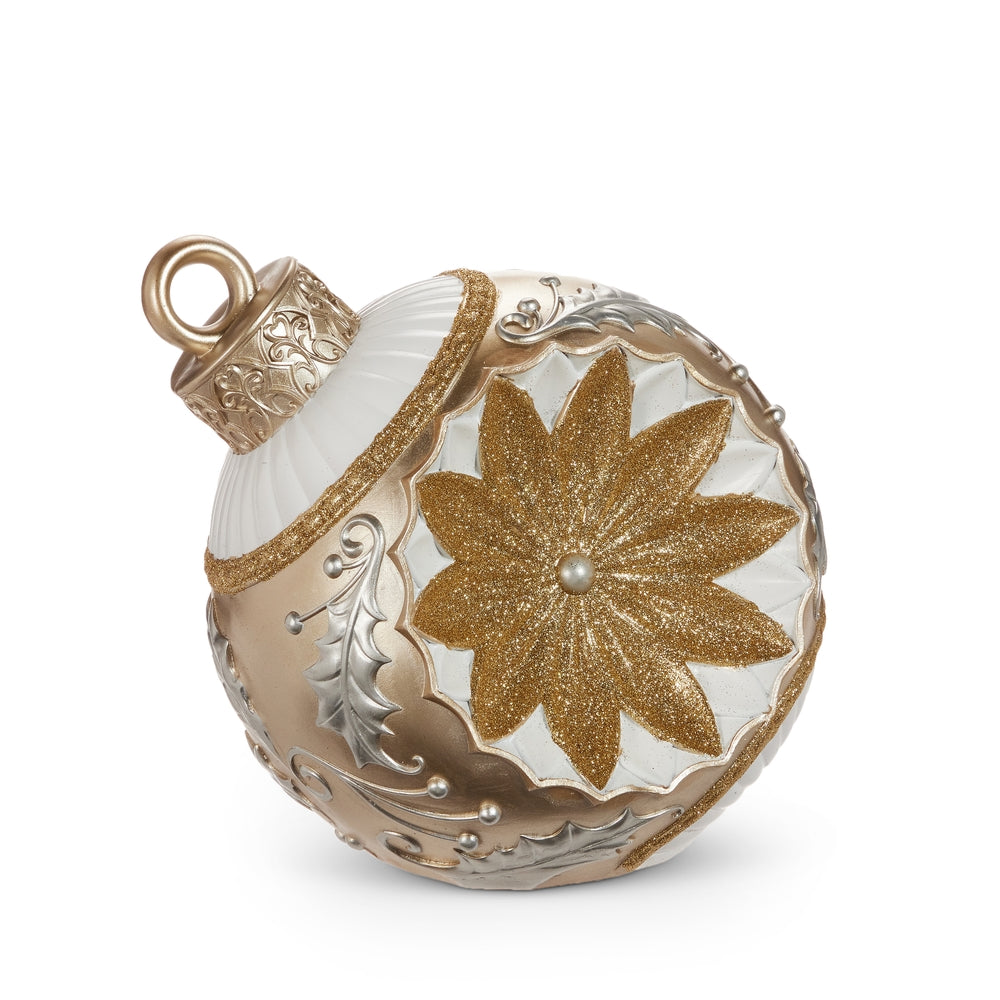 10" Vintage Gold and Silver Ornament Decor