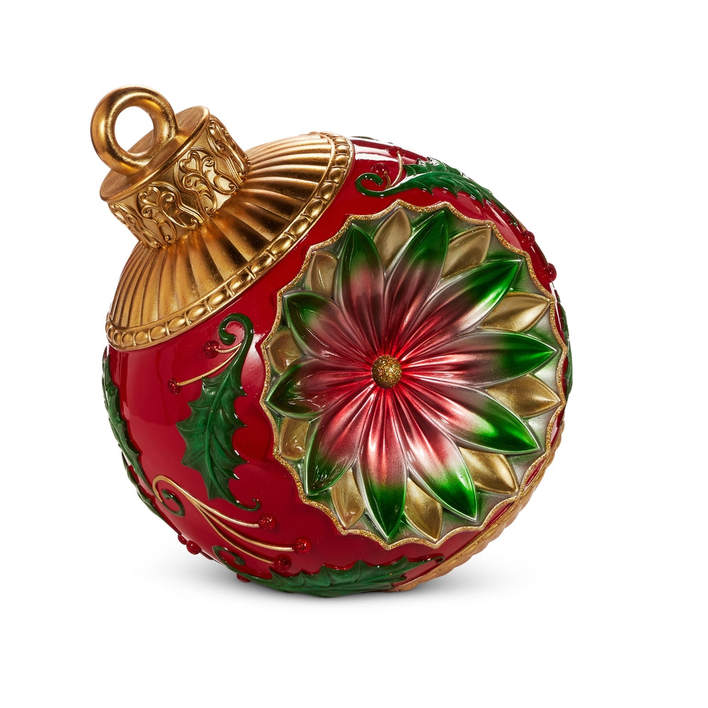 18" Vintage Red and Green Ornament Decor