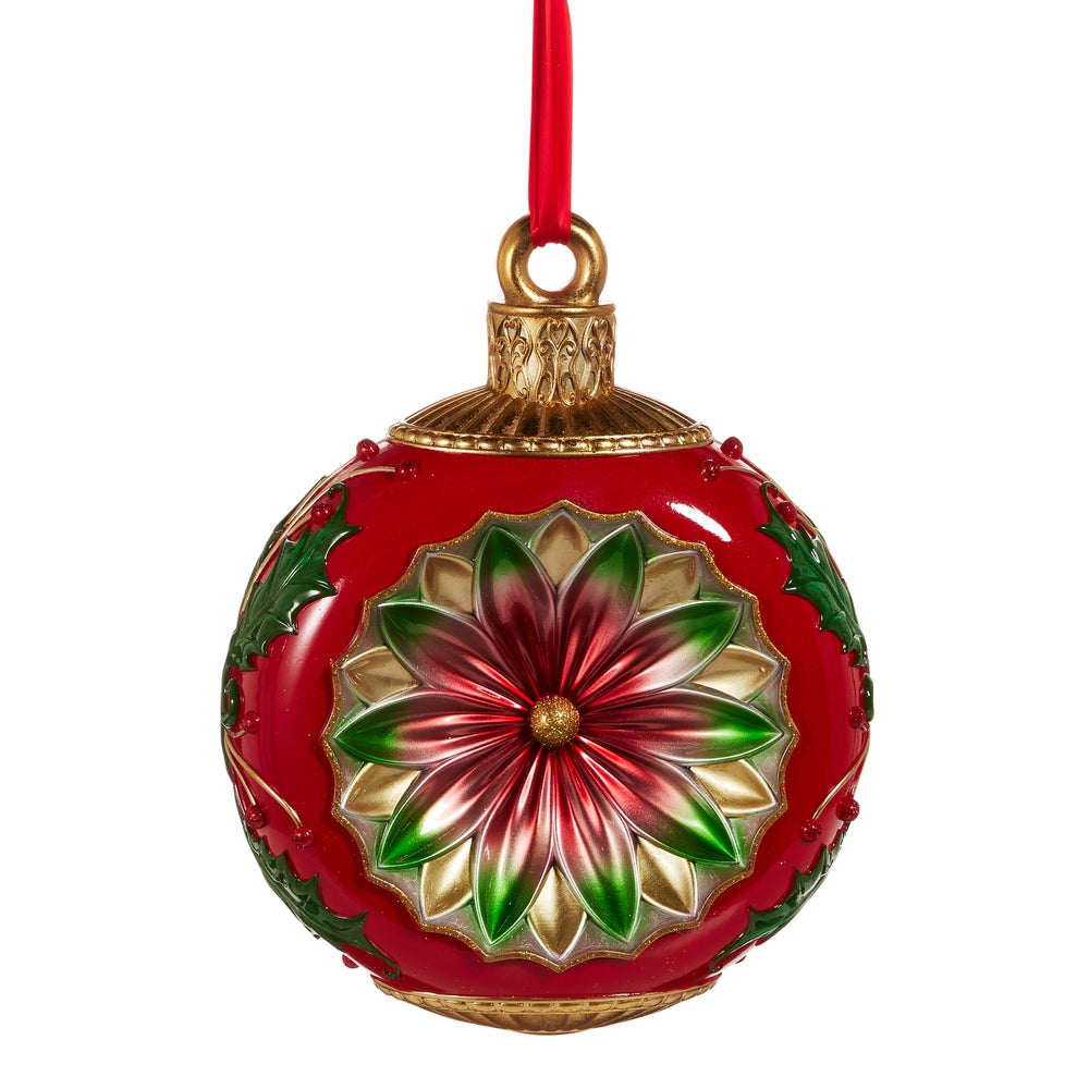 18.5" Vintage Red and Green Ornament Decor