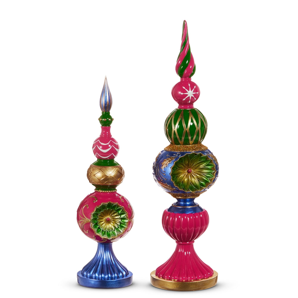 20" Vintage Multicolor Finials