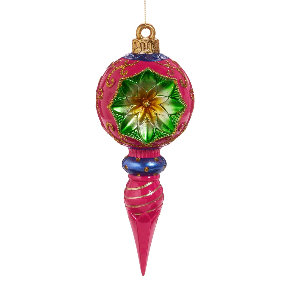 10" Mutli Pink Vintage Finial Ornament