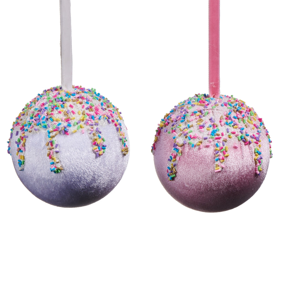 4" Candy Sprinkle Velvet Ornament