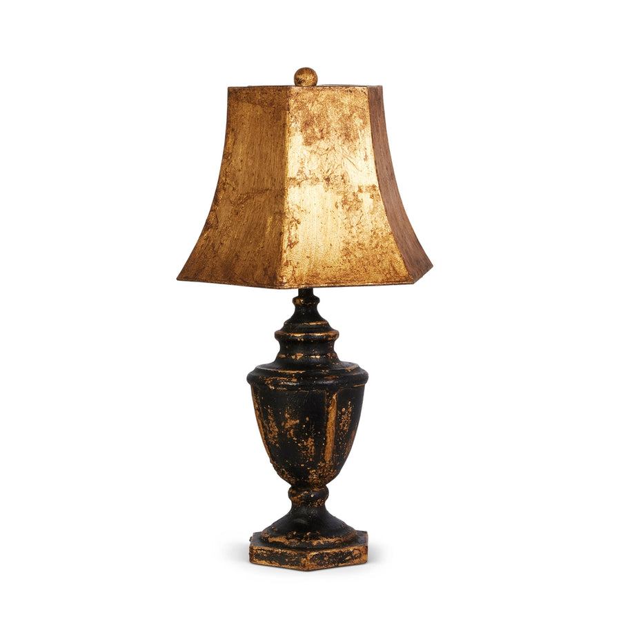 24" Distressed Gold Lamp with Shade
