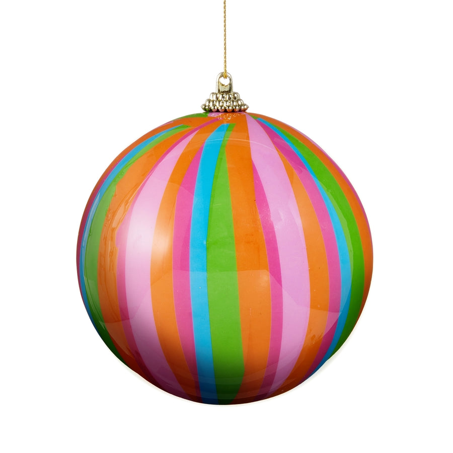 4" Stripe Ball Ornament