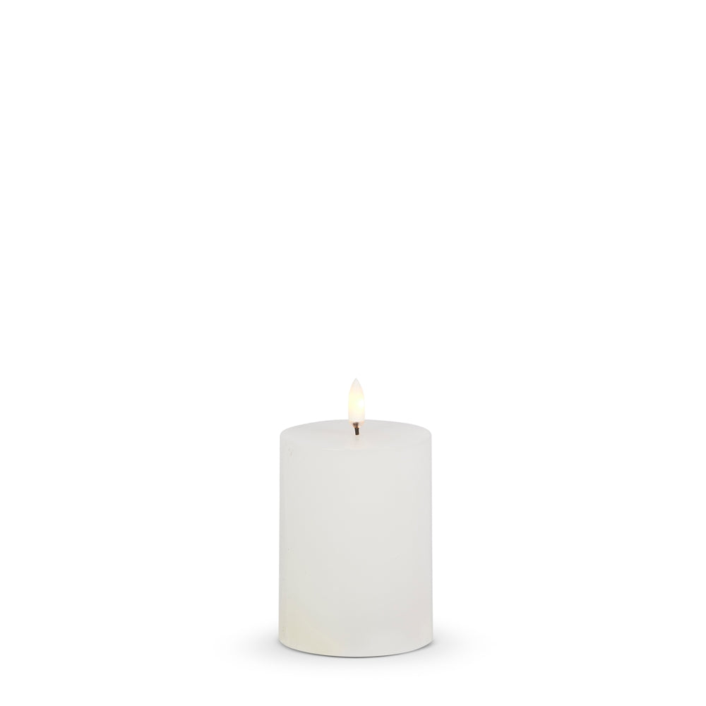 3" X 4" White Pillar Candle
