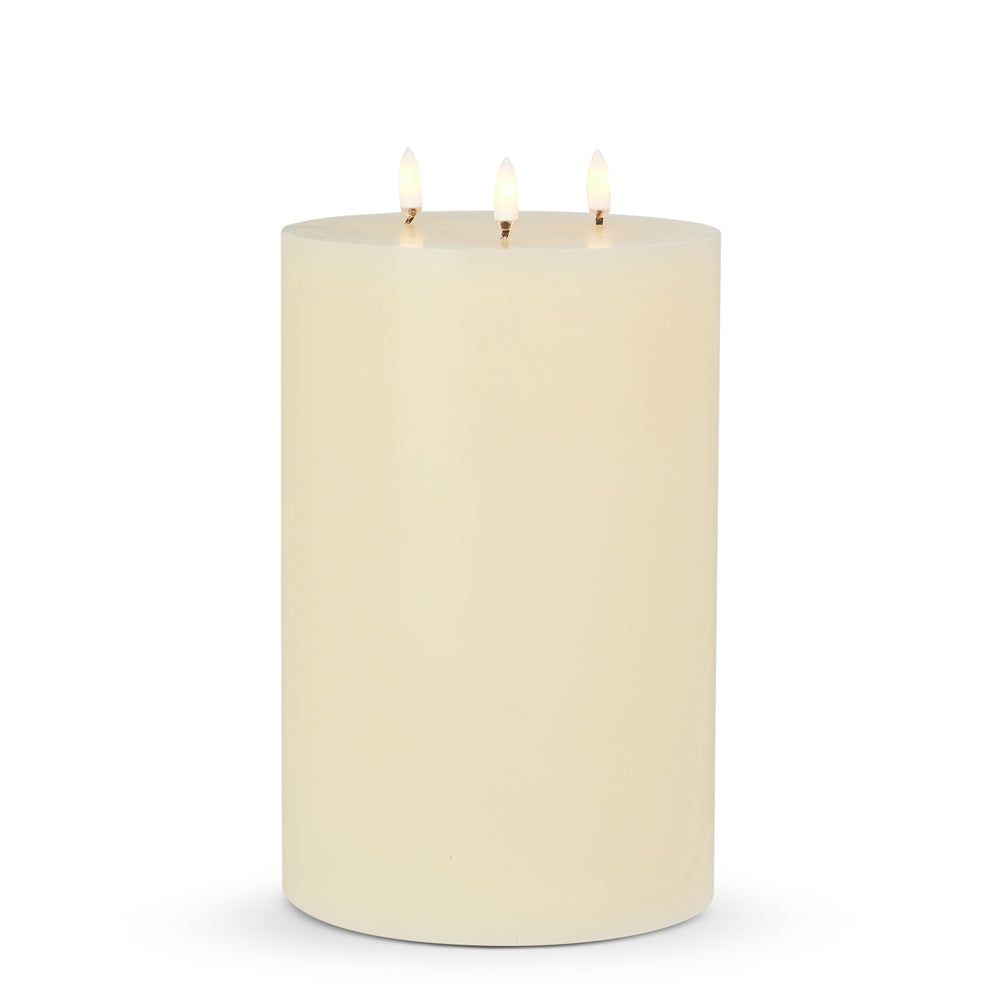 6" X 9" Ivory Triflame Candle