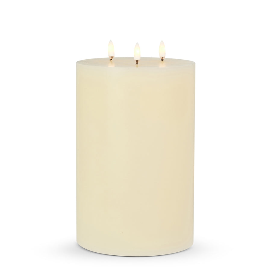 6" X 9" Ivory Triflame Candle
