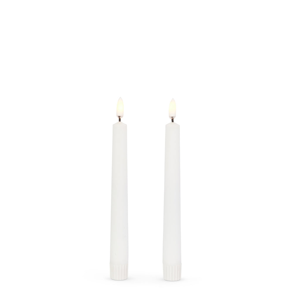 7" White Taper Candles