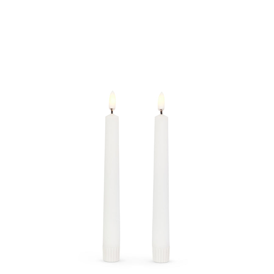 7" White Taper Candles