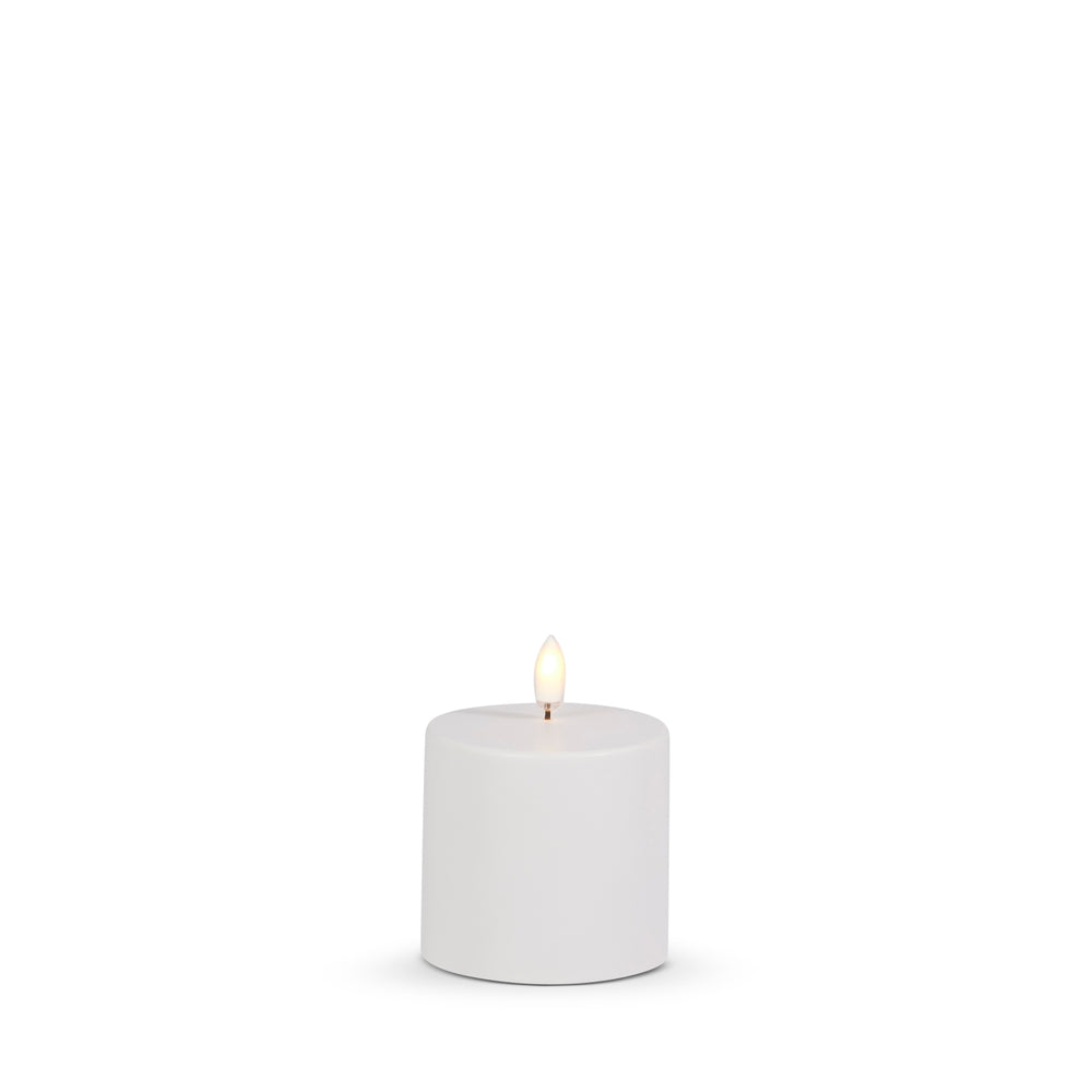 3" X 3" Outdoor White Pillar Candle