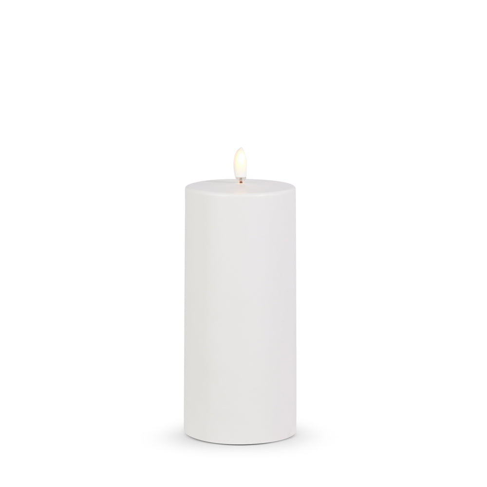 3" X 7" Outdoor White Pillar Candle