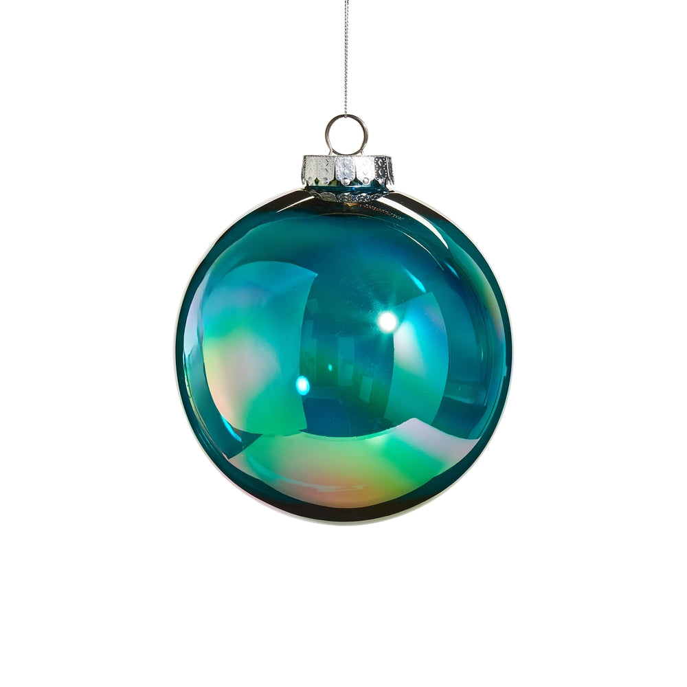 6" Teal Seamless Iridescent Ball