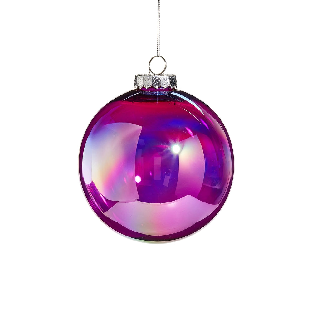 6" Purple Seamless Iridescent Ball Ornament