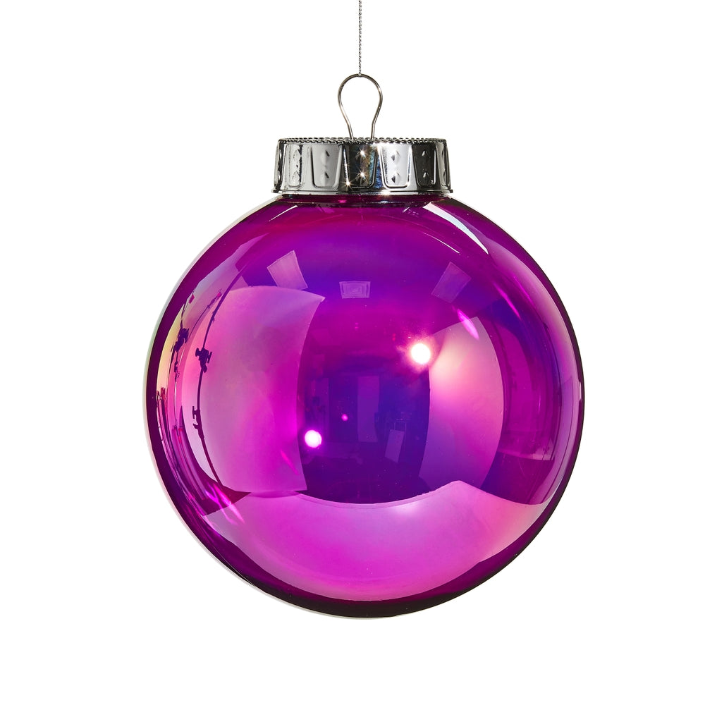 8" Purple Seamless Iridescent Ball Ornament